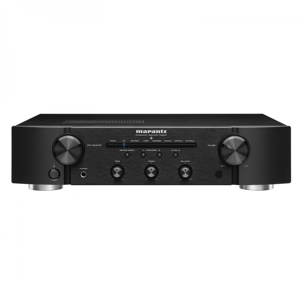 Marantz PM6007 Integrated Amplifier with Wharfedale Diamond 12.3 Floorstanding Speakers Pair Black HiFi Package
