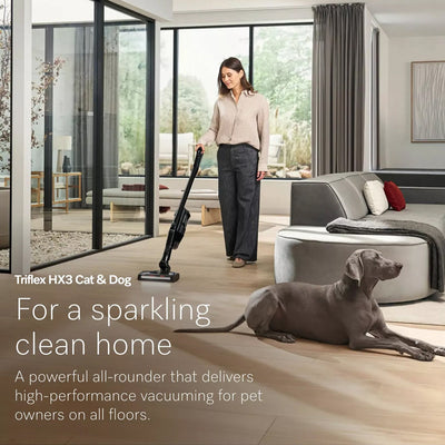 Miele Triflex HX3 Cat & Dog Cordless Stick Vacuum Cleaner - Obsidian Black