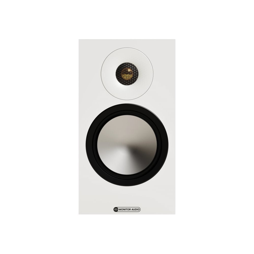 Mission 778X Integrated Amplifier Silver with Monitor Audio Bronze 50 7G Bookshelf Speakers White Pair HiFi Package
