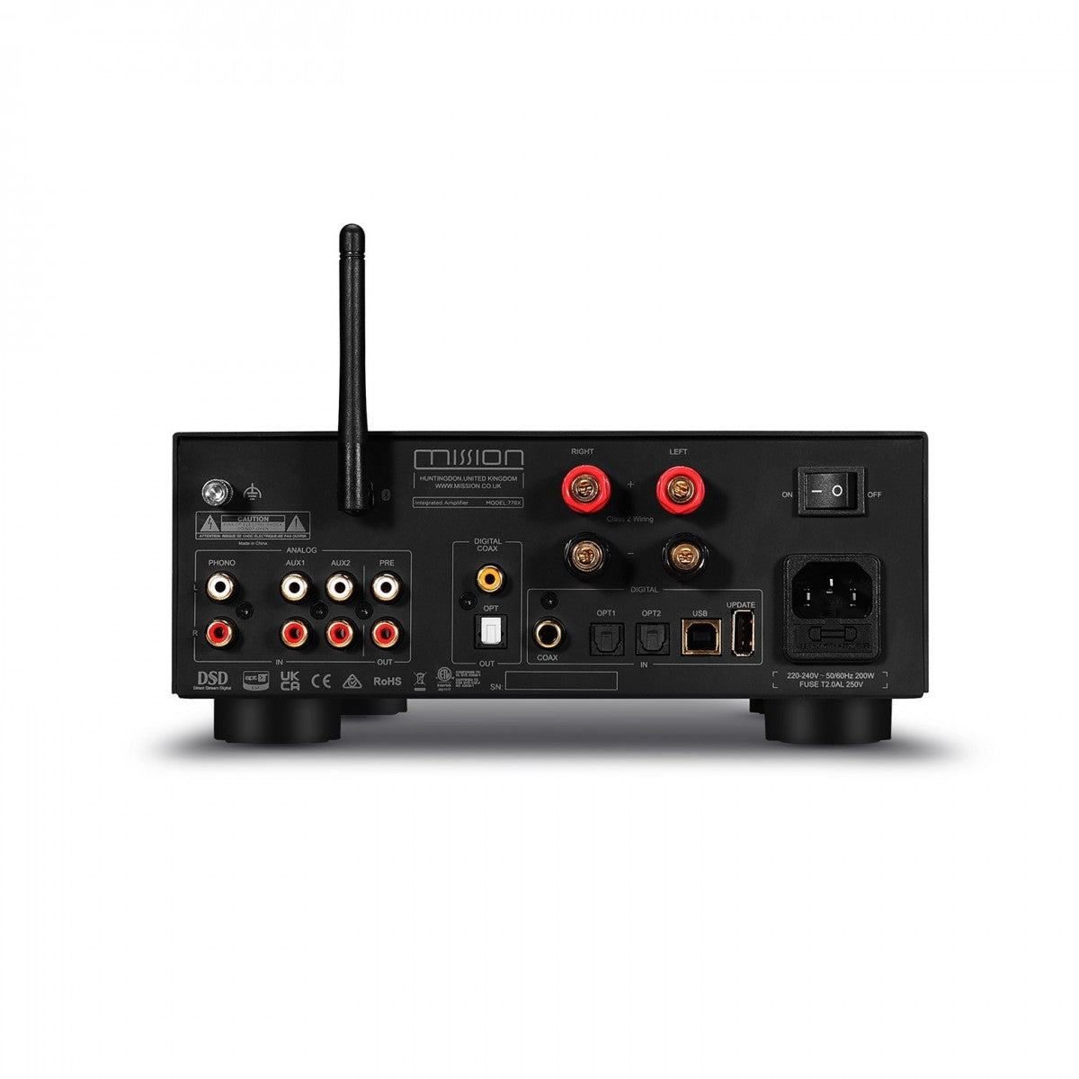 Mission 778X Integrated Amplifier with Wharfedale Diamond 12.2i Bookshelf Speakers Pair Hifi Package - Black
