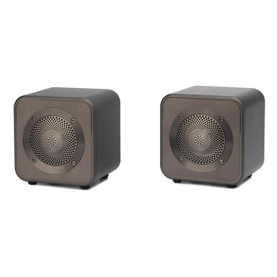 Mitchell Acoustics uStream GO Portable Active Stereo Wireless Speakers Pair - Gun Metal Grey