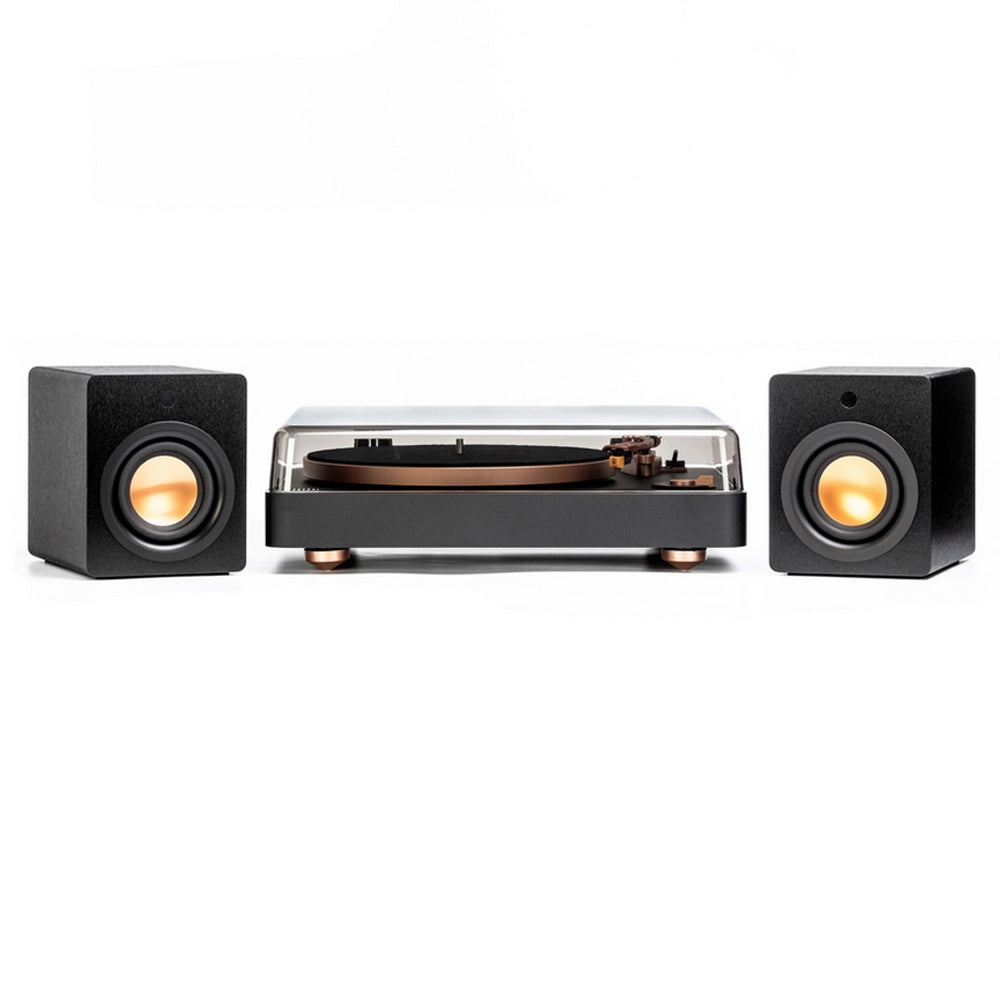 Mitchell Acoustics uStream Groove Turntable & True Wireless Speakers Pair HiFi Package
