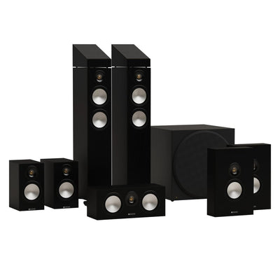 Monitor Audio Bronze 300 7G 7.1.2 Home Cinema Surround Sound Speakers Package Black