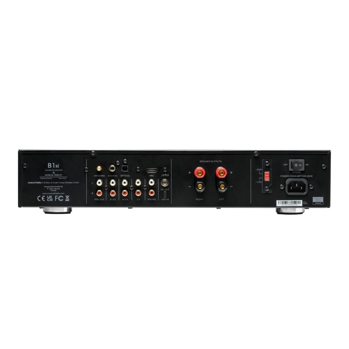 Musical Fidelity B1xi Integrated Amplifier with Acoustic Energy AE300 MK2 Bookshelf Speakers - Black