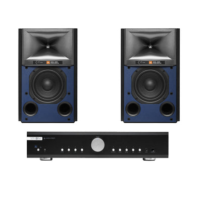 Musical Fidelity B1xi Integrated Amplifier with JBL 4309 Studio Monitor Bookshelf Speakers Pair - Black