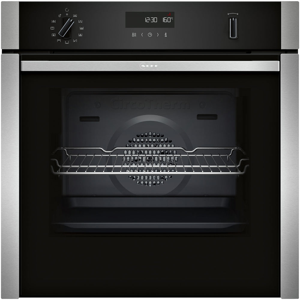 Neff B6ACH7AN7B N50 Slide and Hide Built In Self Cleaning Single Electric Oven Stainless steel