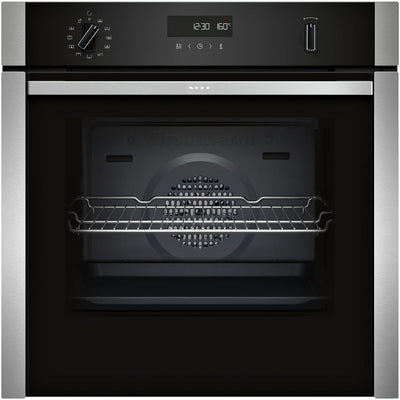 Neff B6ACH7AN7B N50 Slide and Hide Built In Self Cleaning Single Electric Oven Stainless steel