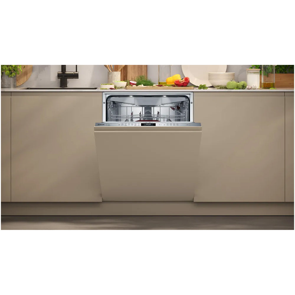 Neff S197YCX05G N70 Fully Integrated Full Size Zeolith Smart Dishwasher with 14 Place Settings