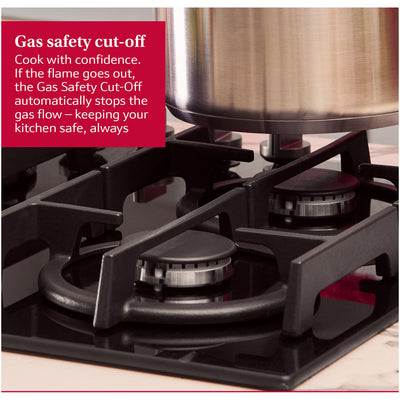 Neff T26NKP4S0 N50 60cm Tempered Black Glass Gas Hob