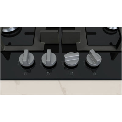 Neff T26NKP4S0 N50 60cm Tempered Black Glass Gas Hob