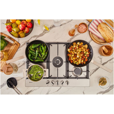 Neff T27CIQ8N0 N70 Flame Select 75cm Stinless Steel Gas Hob