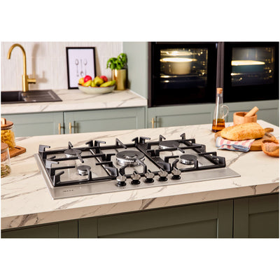 Neff T27CIQ8N0 N70 Flame Select 75cm Stinless Steel Gas Hob