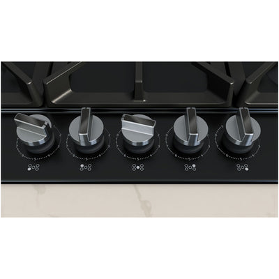 Neff T27CIQ8S0 N70 Flame Select 75cm Black Enamel Gas Hob
