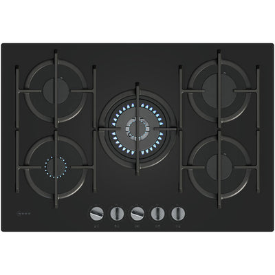 Neff T27PIQ4S0 N70 Flame Select 75cm Gas on Glass Hob