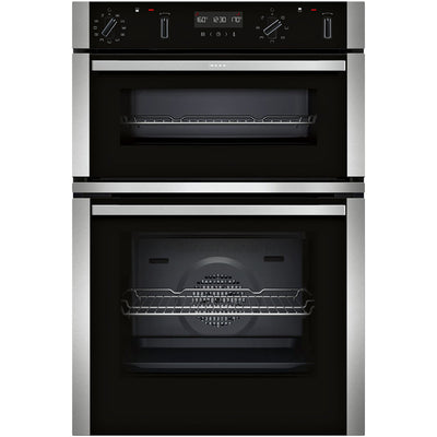 Neff U2ACH7AN7B Built in Self Cleaning Electric Double Oven Stainless Steel