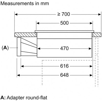 Neff V58NBS1L0 N50 80cm Induction Hob with Integrated Ventilation System