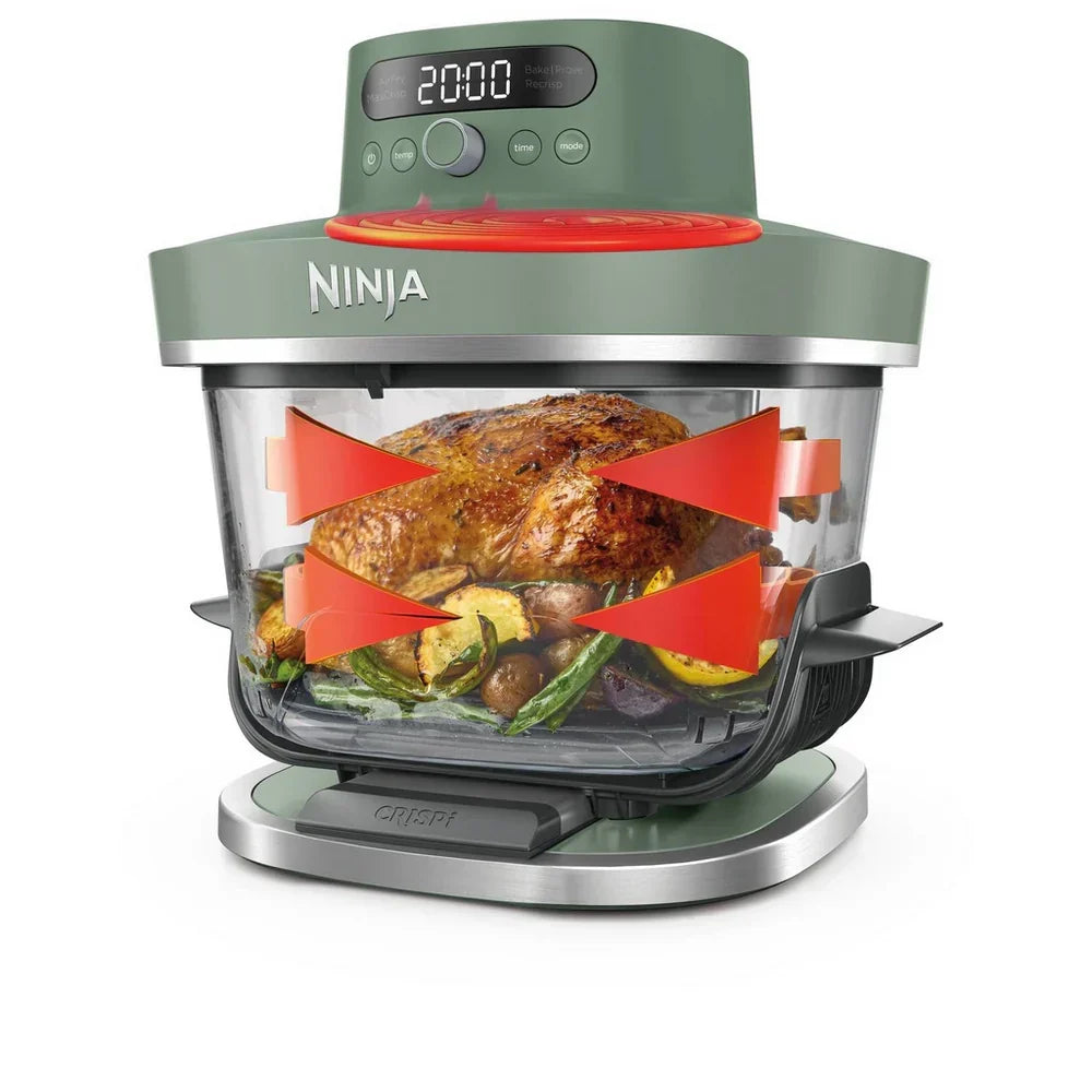 Ninja AS090UKGN CRISPi PRO 5-in-1 XL Glass Air Fryer Green