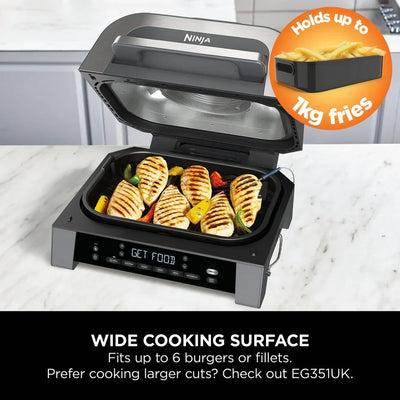 Ninja DG551UK 6-in-1 MAX Air Fryer & Grill Black & Stainless Steel