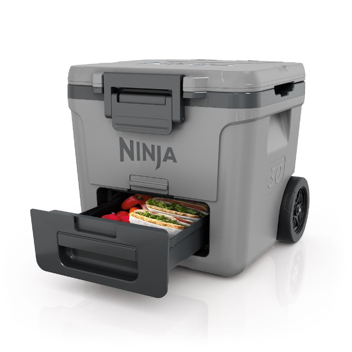 Ninja FB230UKGY FrostVault 30QT 28L Wheeled Cooler with Dry Zone Slate Grey