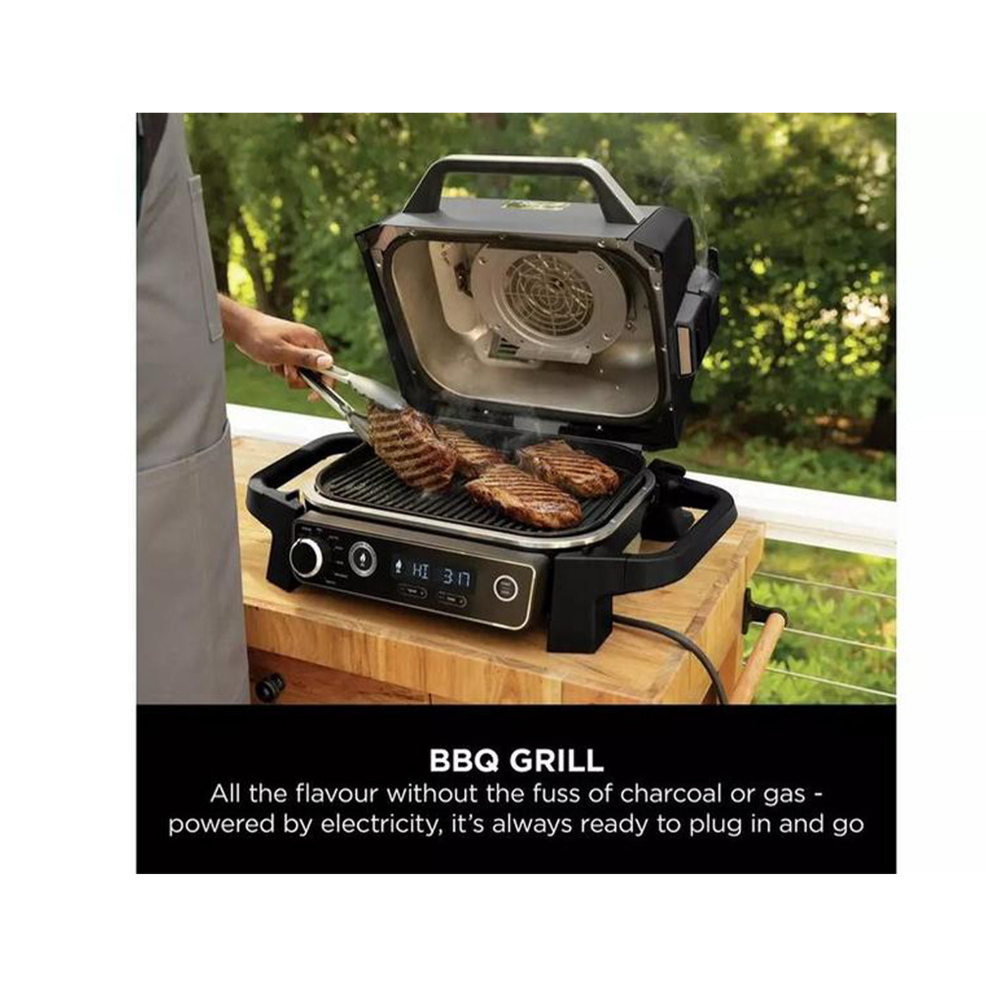 Ninja OG701UK Woodfire Electric BBQ Grill and Smoker