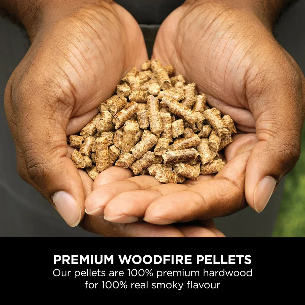 Ninja OG901UK Woodfire Pro Connect XL Electric BBQ Grill & Smoker with Cover and Woodfire Pellets OG901UKCOVKIT