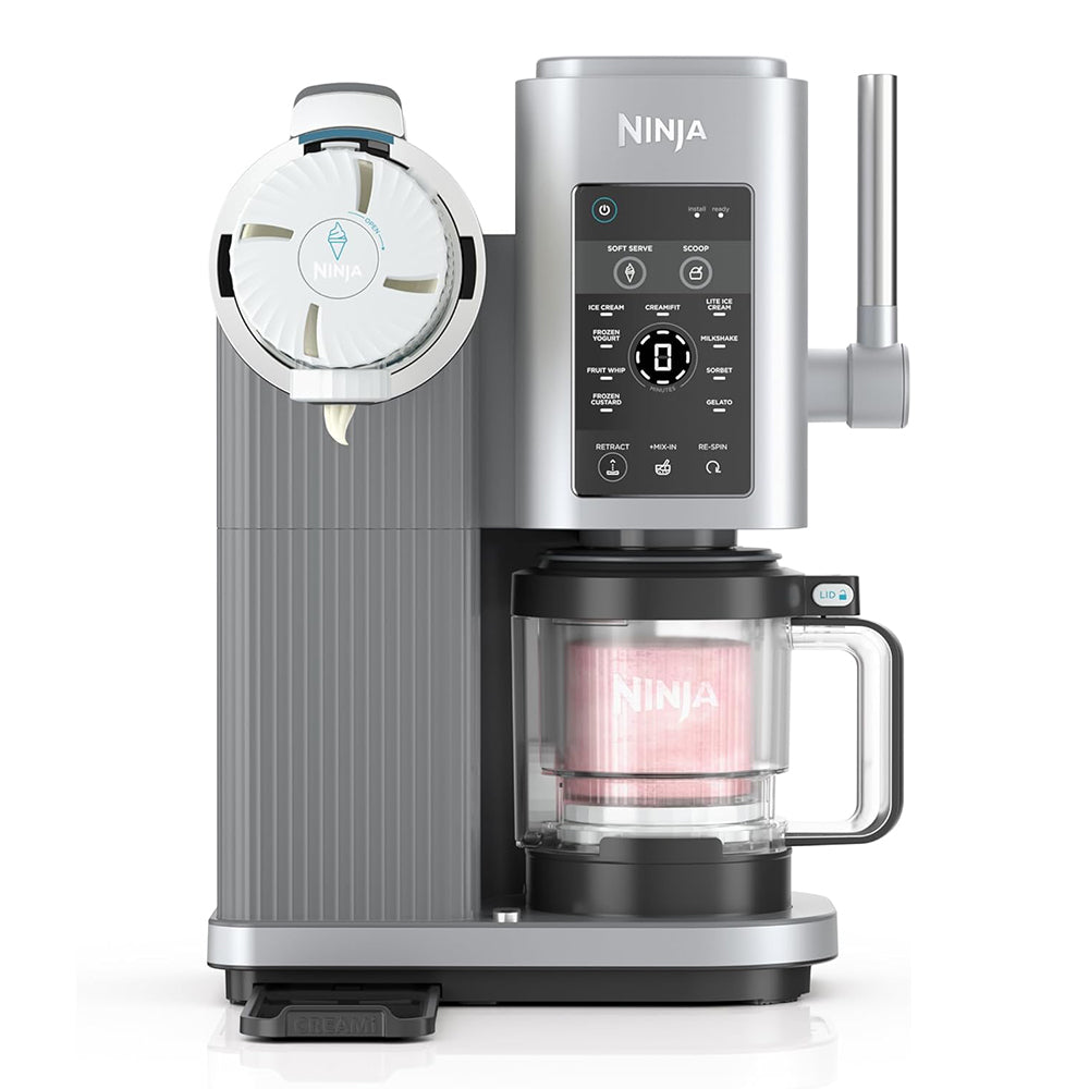 Ninja Swirl by CREAMi 13 in 1 Soft Serve and Ice Cream Maker NC701UK - Platinum Silver