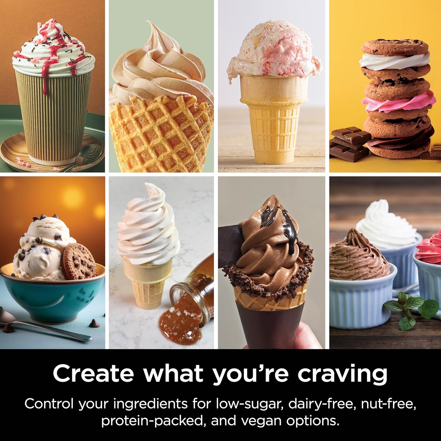 Ninja Swirl by CREAMi 13 in 1 Soft Serve and Ice Cream Maker NC701UK - Platinum Silver