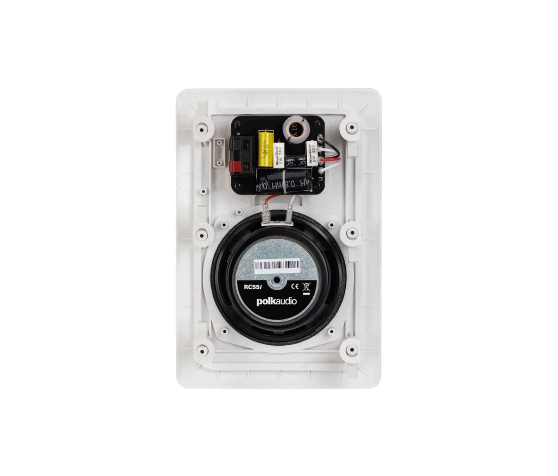Polk RC55i High-Quality In-Wall Speakers Pair with 5.25inch Drivers White