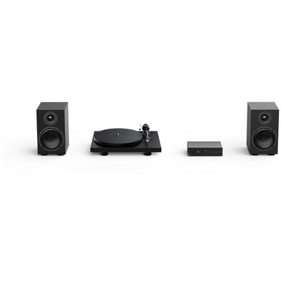 Pro-Ject Colourful Audio System 2 with Debut EVO 2 Turntable MaiA S3 Amplifier and Speaker Box 5 S2 Speakers - Satin Black
