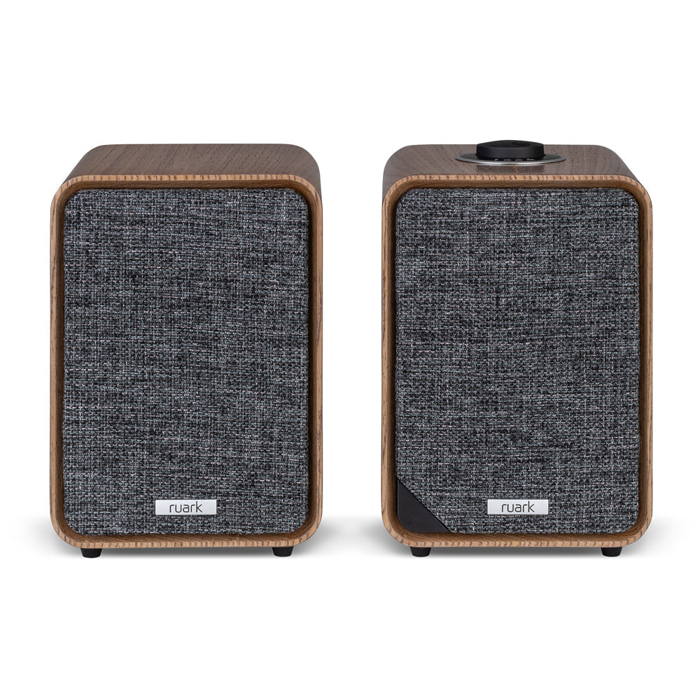 Pro-Ject T1 EVO Standard Turntable and Ruark MR1 MK3 Active Bluetooth Speakers with Built-in MM Phono Preamp Walnut