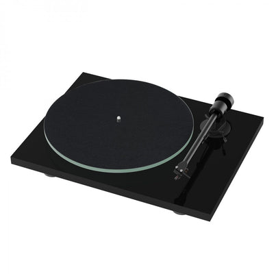 Pro-Ject T1 EVO Standard Turntable and Ruark MR1 MK3 Active Bluetooth Speakers with Built-in MM Phono Preamp Black