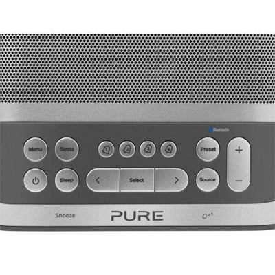 Pure Siesta S6 Premium Dab Dab+ FM Bluetooth Clock Radio Graphite