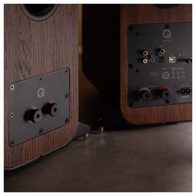 Q Acoustics M40 Powered Bluetooth Floorstanding Speakers Pair Walnut