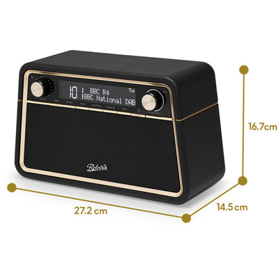 Roberts Reva DAB DAB+ FM Table-Top Radio With Bluetooth - Black