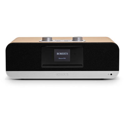 Roberts Stylus Luxe Direct Drive Turntable and Blutune 300L DAB+ BT CD USB Sound System Wood HiFi Package