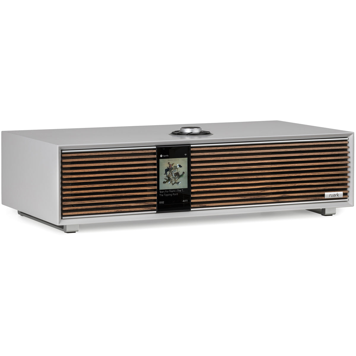 Ruark R410 Music System Grey with R-CD100 CD Player & Audio Technica AT-LP70XBT Automatic Wireless BT Turntable Silver