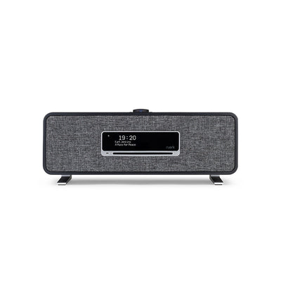 Ruark R3S Music System In Satin Charcoal Lacquer with Slate Grey Fabric Grille NEW