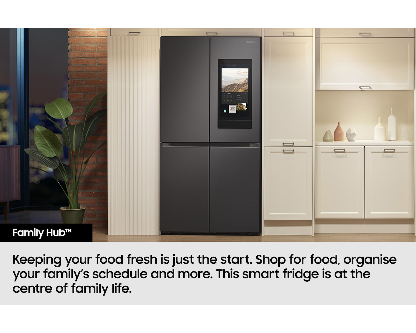 Samsung Bespoke AI RF65DG9H0EB1EU Family Hub 636L Total No Frost American Fridge Freezer Black
