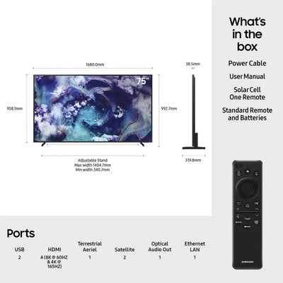 Samsung QE75QN900FTXXU 75 Inch QN900F 8K Neo QLED Ultra HD HDR Smart TV