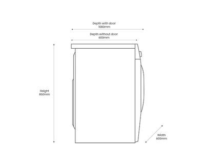 Samsung Series 6 WW90DG6U85LEU1 Bespoke AI Front-Load 9 kg 1400 Spin Washing Machine White