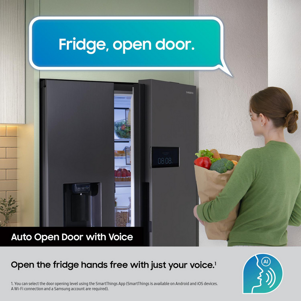 Samsung Series 9 RS90F64EEFEU Bespoke AI Home 621L Total No Frost American Fridge Freezer Black