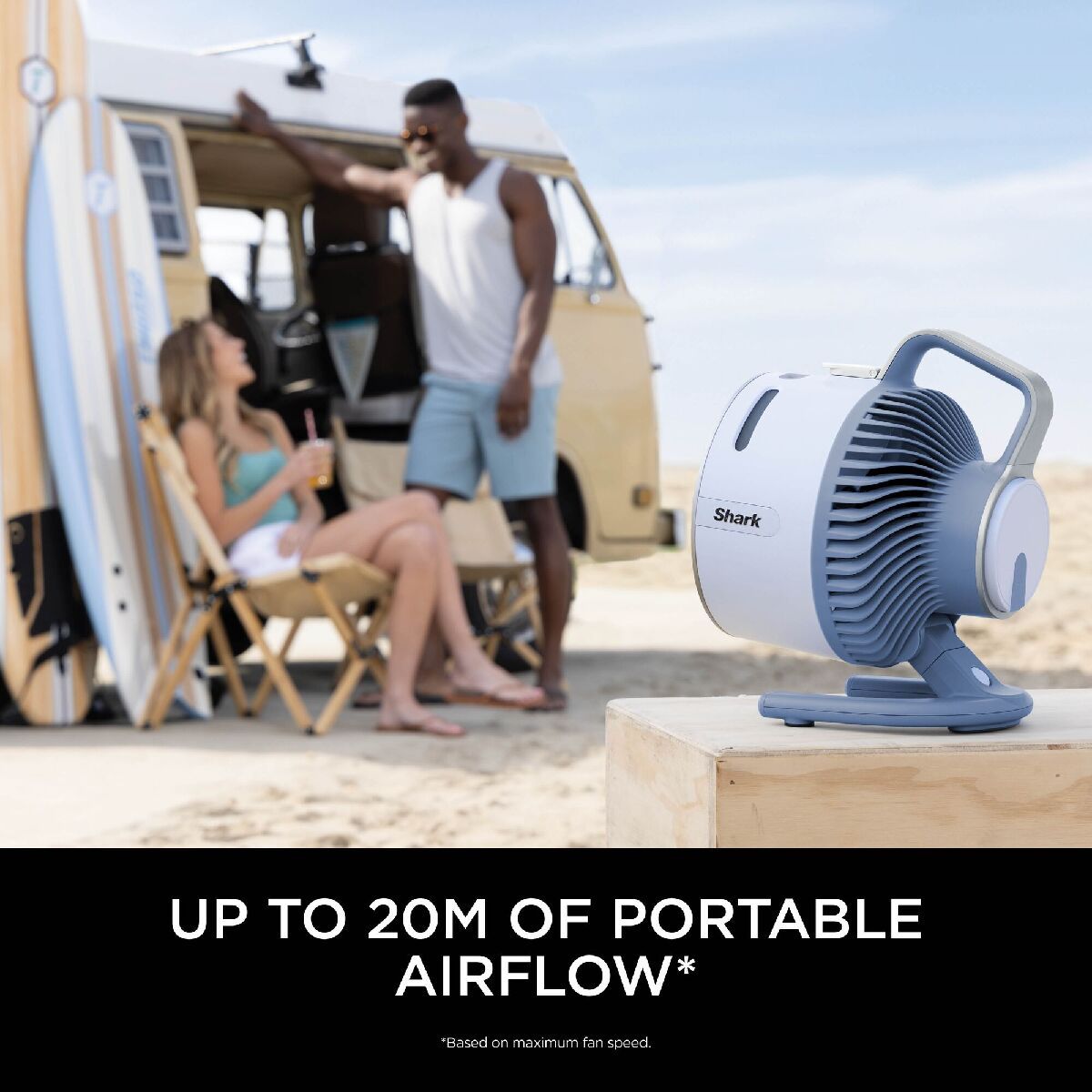 Shark FA050UKBL FlexBreeze HydroGo Misting Fan Glacier Blue