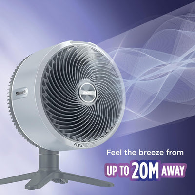 Shark FA150UK FlexBreeze TableMate Indoor to Outdoor High Velocity Tabletop Fan - Winter Fog