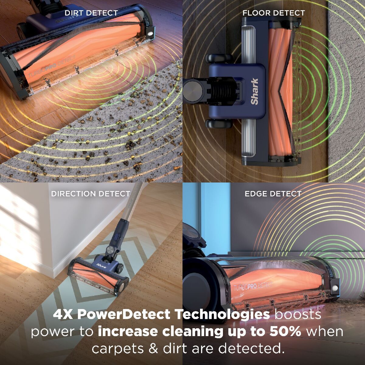 Shark IA1241UK Phoenix Power Detect Light Cordless Vaccum up to 60 Minutes Run Time Ultramarine
