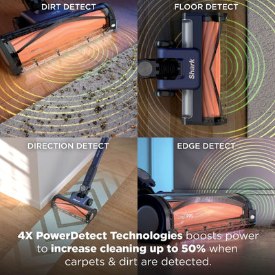 Shark IA3241UKT PowerDetect Speed Clean and Empty Pet Pro Cordless Vacuum Up To 60 Minutes Run Time Ultramarine