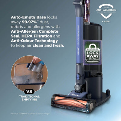 Shark IA3241UKT PowerDetect Speed Clean and Empty Pet Pro Cordless Vacuum Up To 60 Minutes Run Time Ultramarine