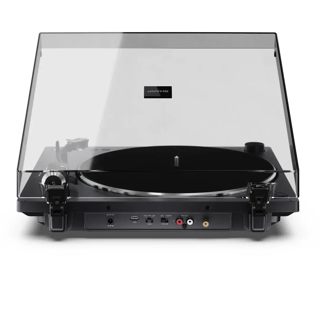 Sharp RP-TT100 Fully Automatic Belt Drive Bluetooth Turntable with Built-in Preamp Black
