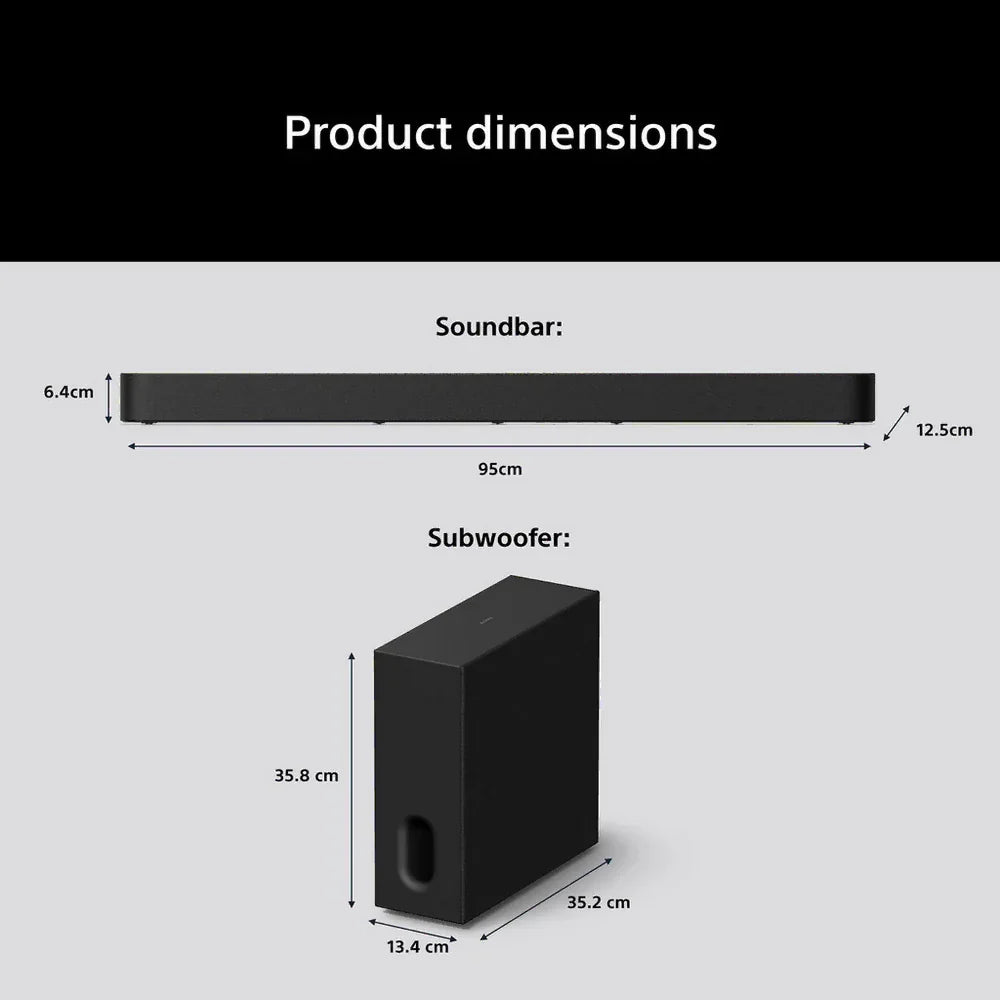 Sony BRAVIA Theatre Bar 7 + S (HTA7100KIT) Dolby Atmos Soundbar with SASW7 100W Subwoofer