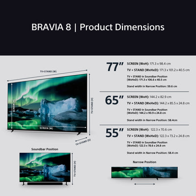 Sony K65XR80U 65 Inch BRAVIA 8 4K OLED Ultra HD HDR Smart Google Bravia TV