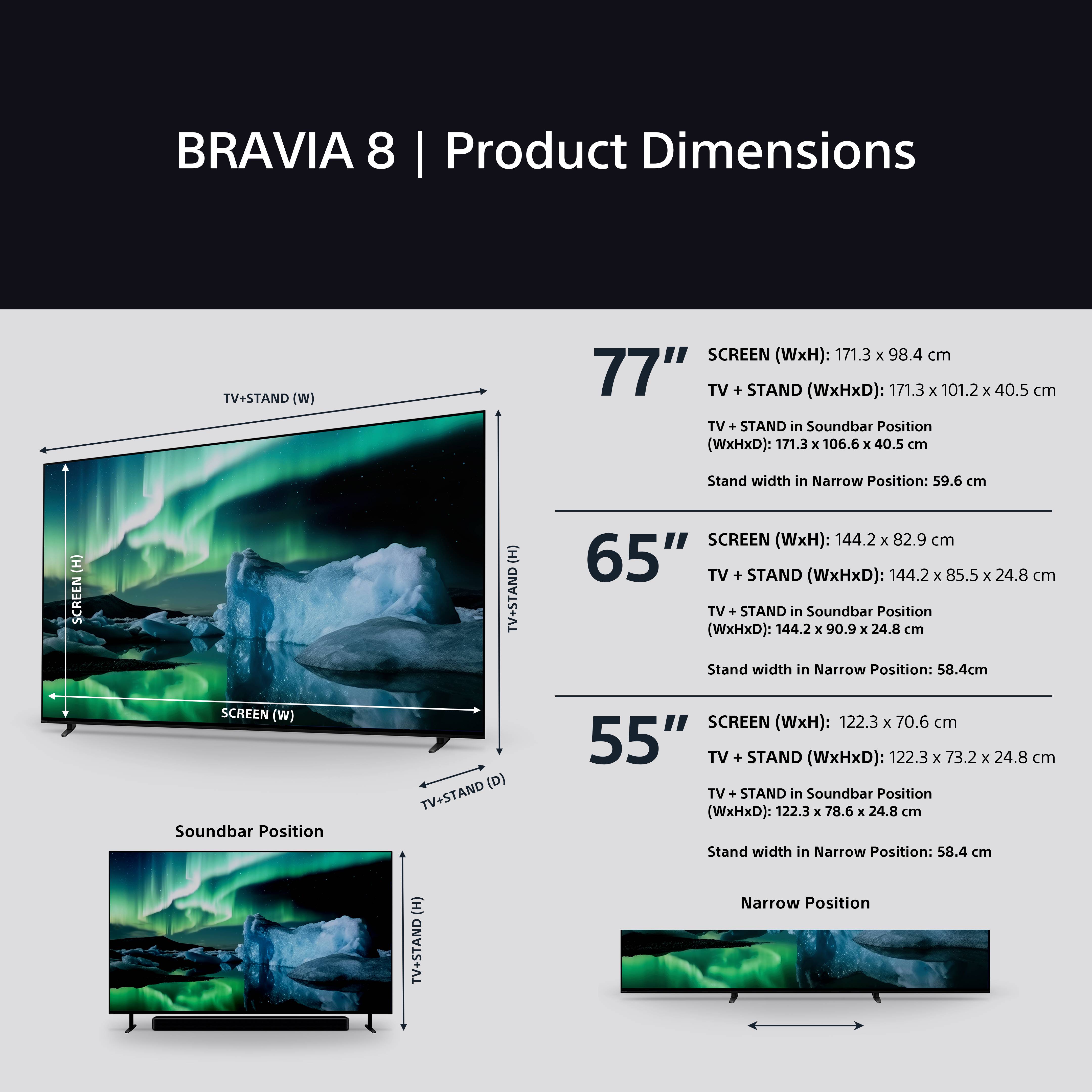 Sony K65XR80U 65 Inch BRAVIA 8 4K OLED Ultra HD HDR Smart Google Bravia TV